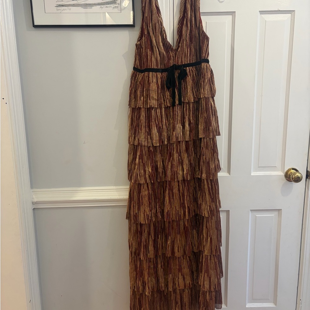 SOLD
Francesca's Collections Brown Tiered Maxi Dress
